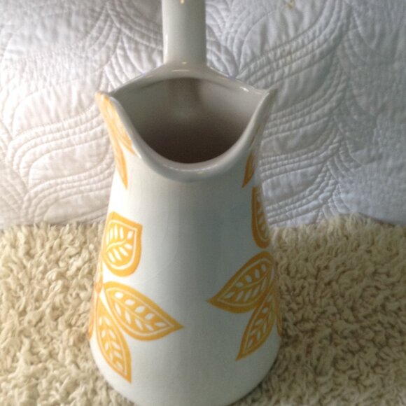 NWOT Farval Large Hand painted Ceramic Pitcher; Portugal Collectible, Sunflowers - Picture 2 of 4